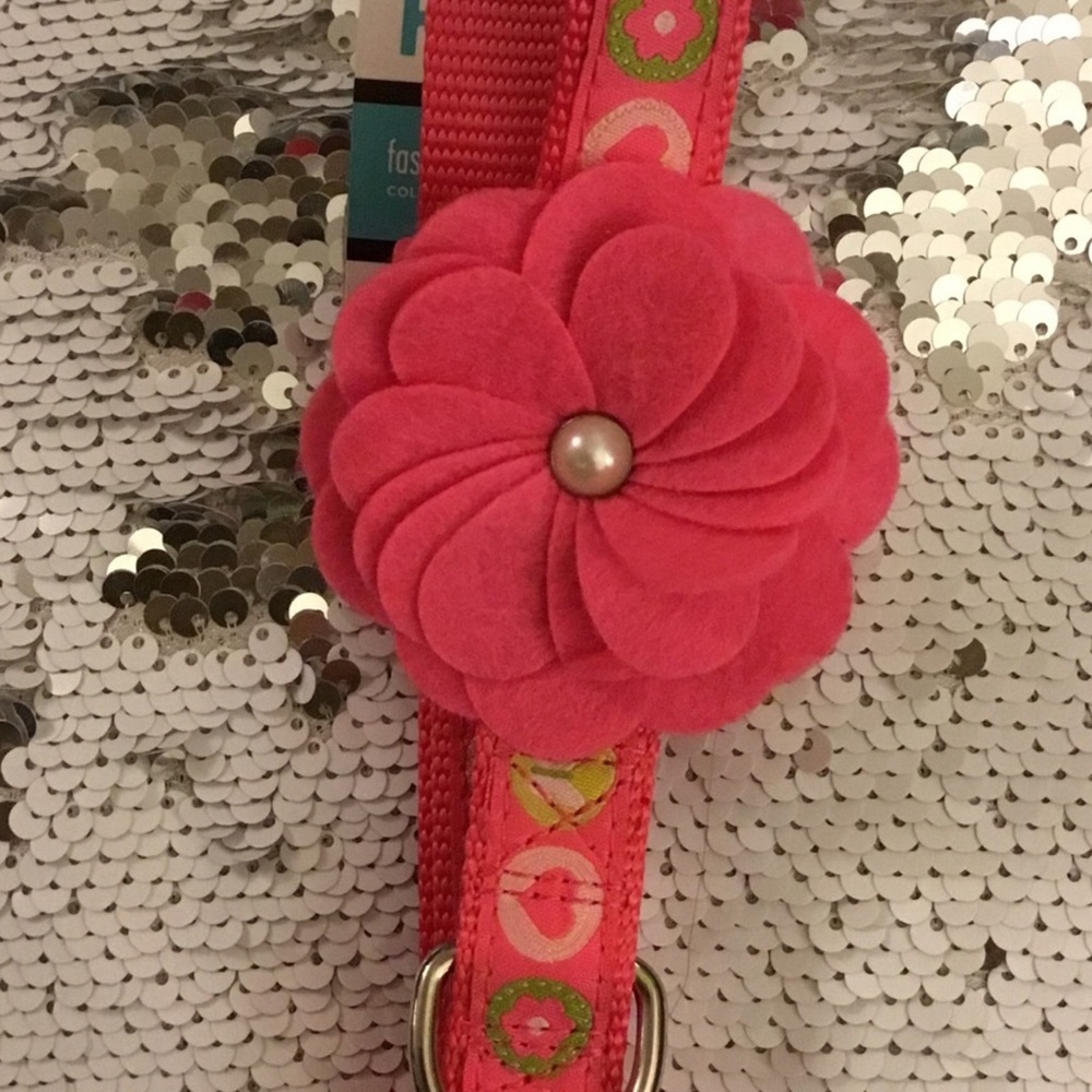 Ⓜ️🌸✔️Martha Stewart Retired Pattern Dog Collar, Size Med, NWT